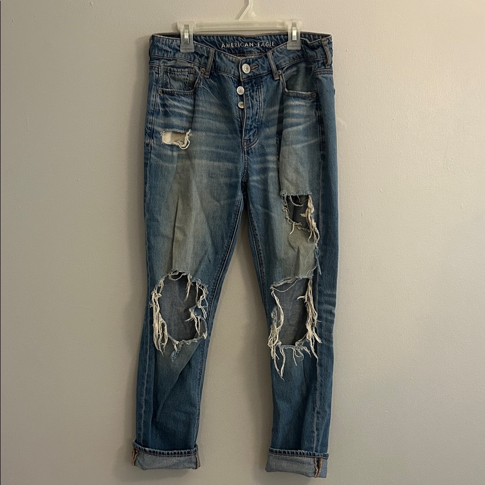 American Eagle Outfitters Ripped Blue Denim Jeans
